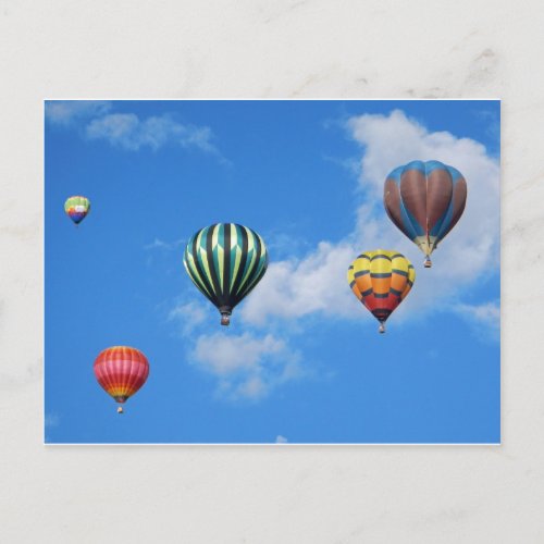 Multiple Hot Air Balloons in the Sky Postcard