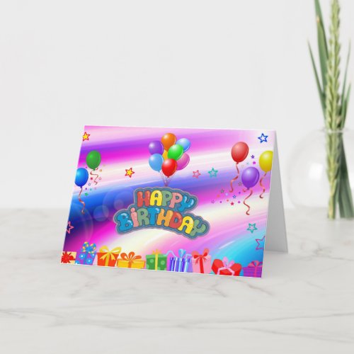 Multiple Language Birthday Wishing Card