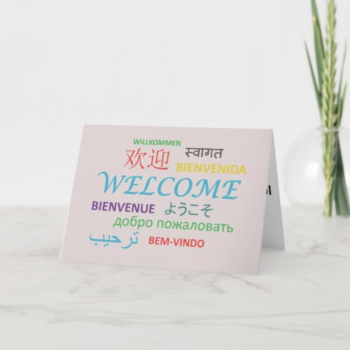 Multiple Language Welcome Card