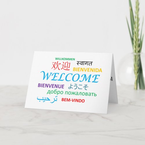 Multiple Language Welcome Card