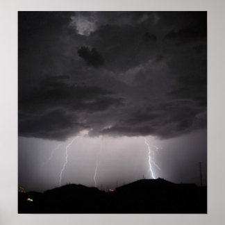 Multiple Lightning Strikes Poster