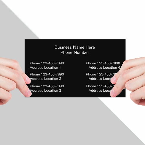 Multiple Location Business Cards Design