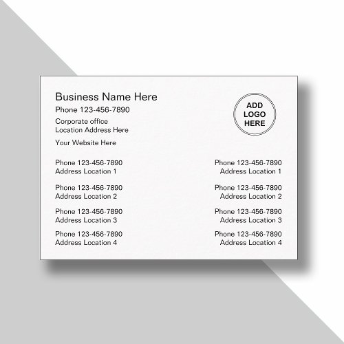 Multiple Location Business Cards Logo Template