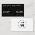 Multiple Location Logo Business Cards Design | Zazzle