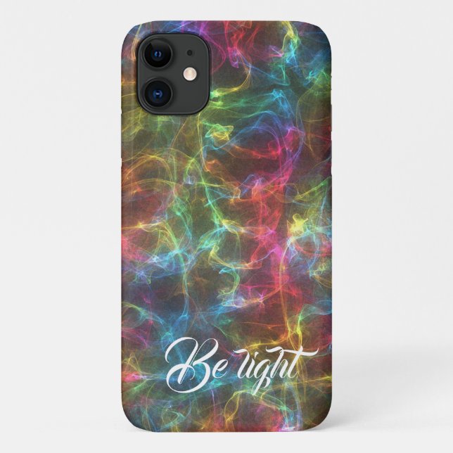 Multiple luminous rainbow smoke colors iPhone case (Back)