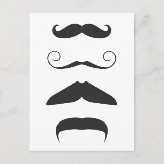 Multiple Moustache Postcard