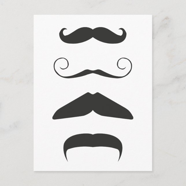 Multiple Moustache Postcard (Front)