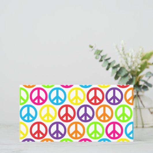 Multiple Multicolor Peace Signs (Standing Front)