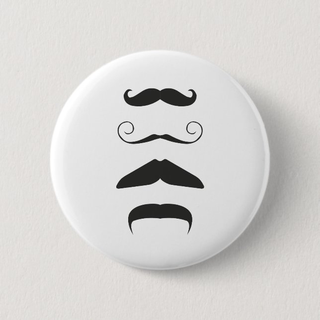 Multiple Mustache Pinback Button (Front)