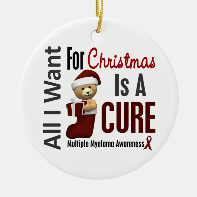 Multiple Myeloma All I Want Christmas Ornaments (Front)