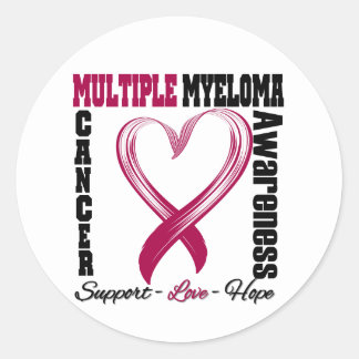 Multiple Myeloma Ribbon Stickers | Zazzle