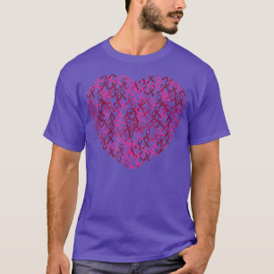 Multiple Myeloma Awareness Burgundy Ribbon Heart F T-Shirt