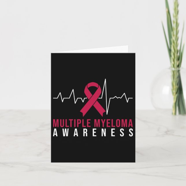 Multiple Myeloma Awareness Heartbeat  Card (Front)