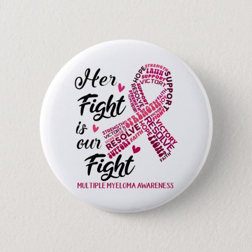 Multiple Myeloma Awareness Her Fight is our Fight Button