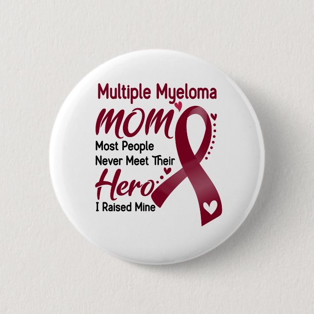 Multiple Myeloma Awareness Month Ribbon Gifts Button (Front)