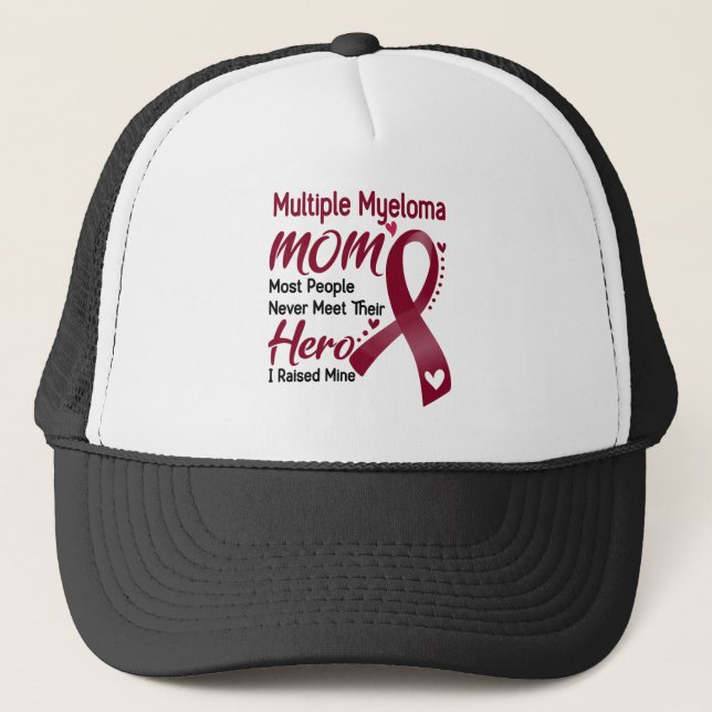 Multiple Myeloma Awareness Month Ribbon Gifts Trucker Hat (Front)