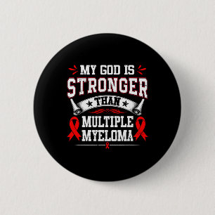 Multiple Myeloma Awareness Red Ribbon Blood Cancer Button