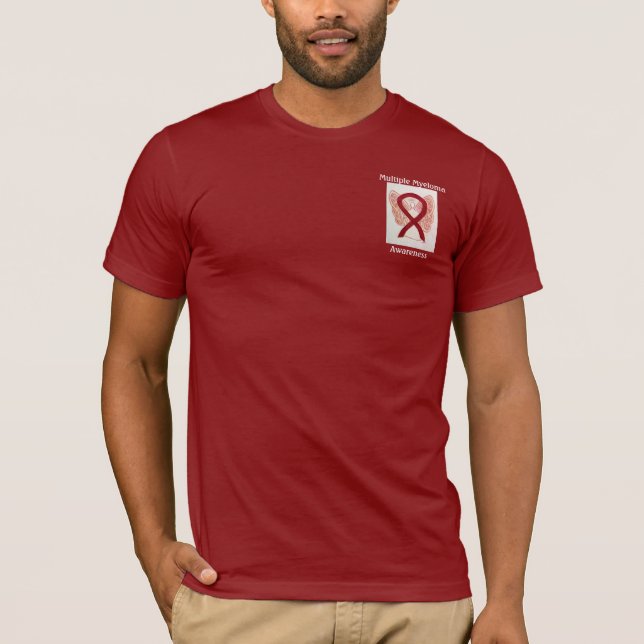 Multiple Myeloma Awareness Ribbon Angel Custom Tee (Front)