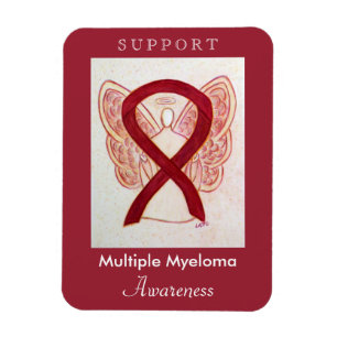 Multiple Myeloma Awareness Ribbon Angel Magnet