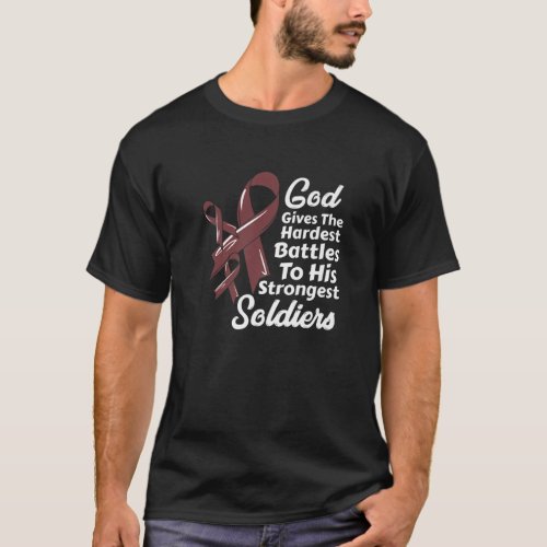 Multiple Myeloma Awareness Ribbon Chemo Faith Sold T_Shirt