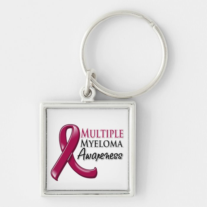 Multiple Myeloma Awareness Ribbon Keychains