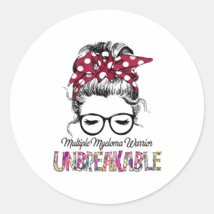 Multiple Myeloma Awareness Ribbon Support Gifts Classic Round Sticker