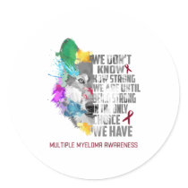 Multiple Myeloma Awareness Ribbon Support Gifts Classic Round Sticker