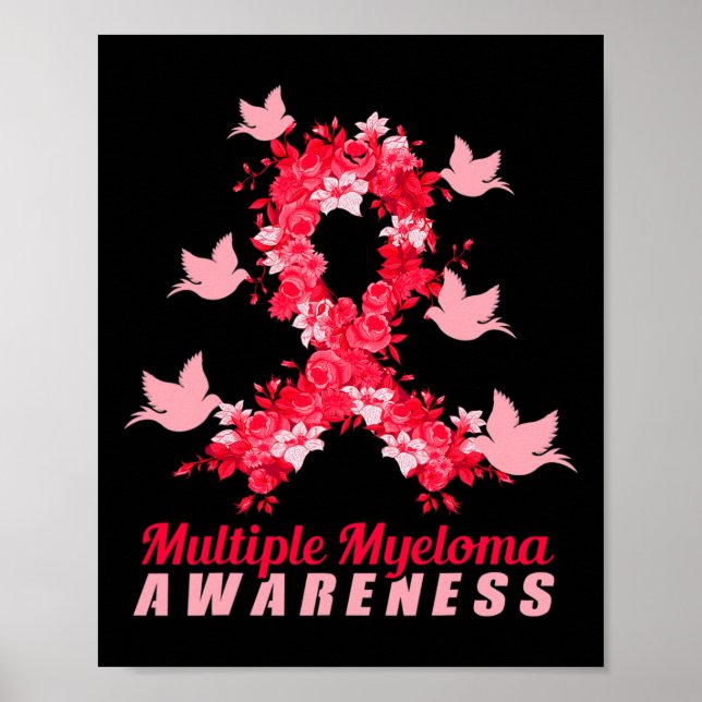 Multiple Myeloma Awareness Support Birds  Poster (Front)
