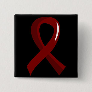 Multiple Myeloma Burgundy Ribbon 3 Pinback Button