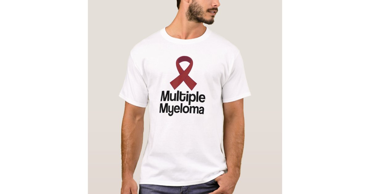 Burgundy Ribbon - Multiple Myeloma Awareness' Men's T-Shirt