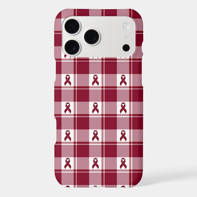 Multiple Myeloma Cancer Awareness Plaid Phone Case (Back)