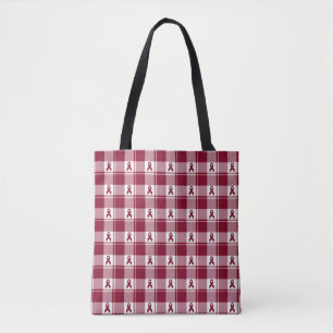 Multiple Myeloma Cancer Awareness Plaid Tote Bag