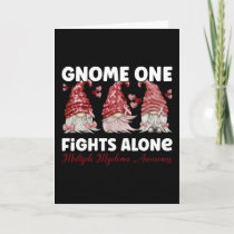 Multiple Myeloma Cancer Burgundy Ribbon Gnome Card