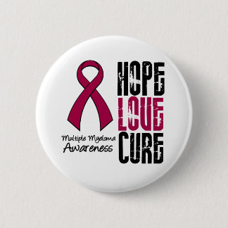 Multiple Myeloma Cancer Hope Love Cure Ribbon Button