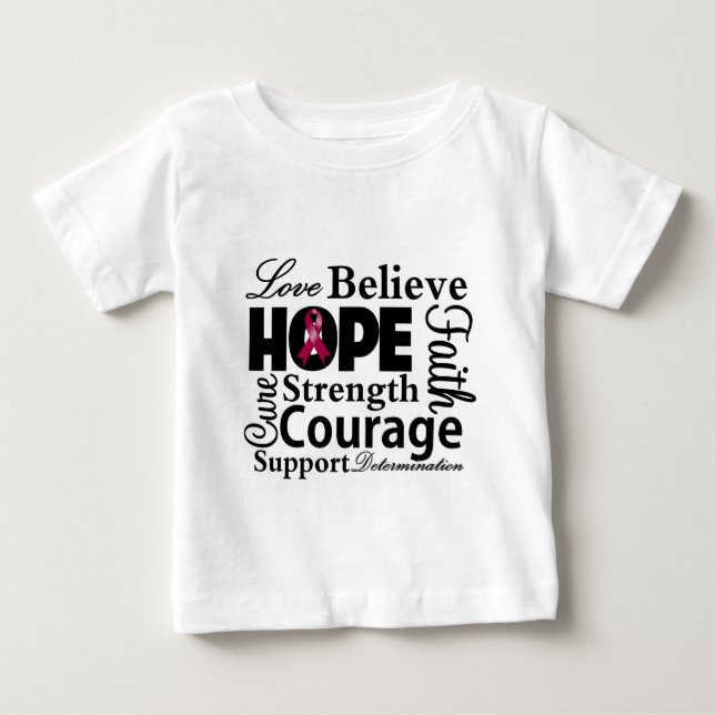 Multiple Myeloma Collage of Hope Baby T-Shirt (Front)