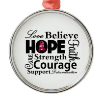 Multiple Myeloma Collage of Hope Metal Ornament