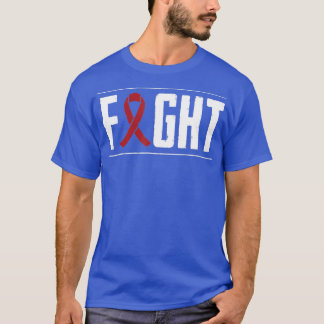 Multiple Myeloma Fight Cancer Ribbon 4  T-Shirt