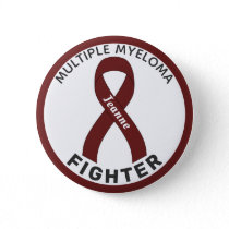 Multiple Myeloma Fighter Ribbon White Button