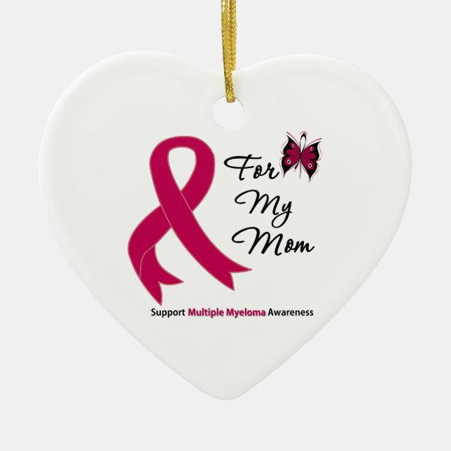 Multiple Myeloma For My Mom Ceramic Ornament (Front)