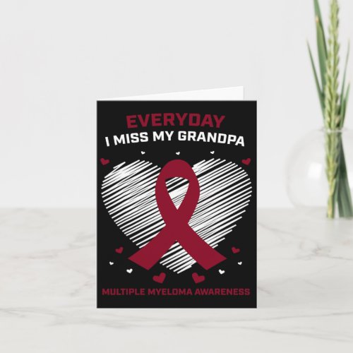 Multiple Myeloma Grandpa Blood Cancer Awareness  Card