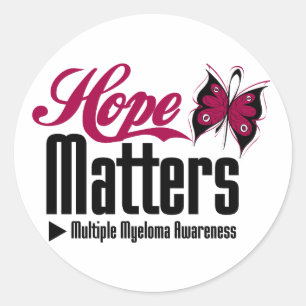 Multiple Myeloma HOPE MATTERS Classic Round Sticker