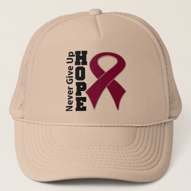 Multiple Myeloma Hope Never Give Up Trucker Hat (Front)