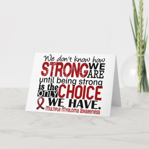 Multiple Myeloma How Strong We Are Card