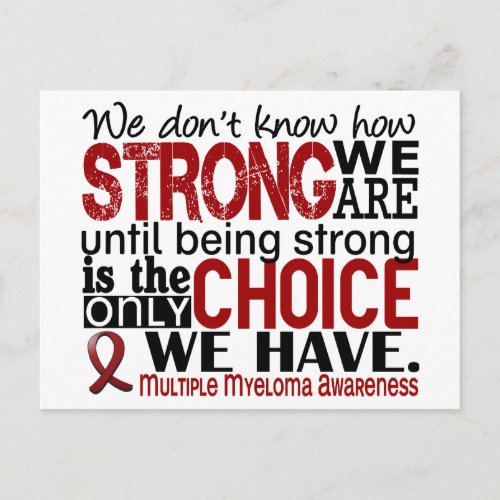 Multiple Myeloma How Strong We Are Postcard