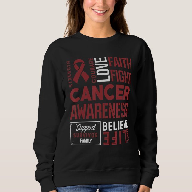 Multiple Myeloma Strength Courage And Faith Sweatshirt (Front)