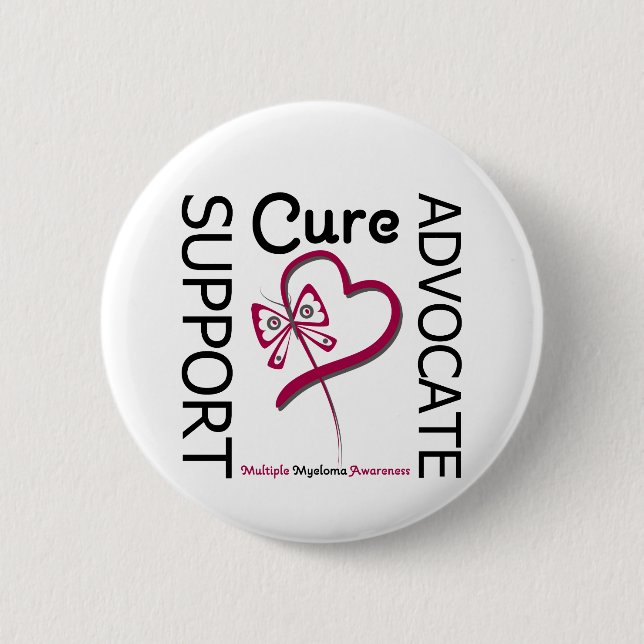 Multiple Myeloma Support Advocate Cure Button (Front)
