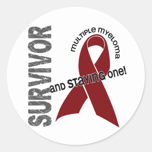 Multiple Myeloma Survivor Classic Round Sticker