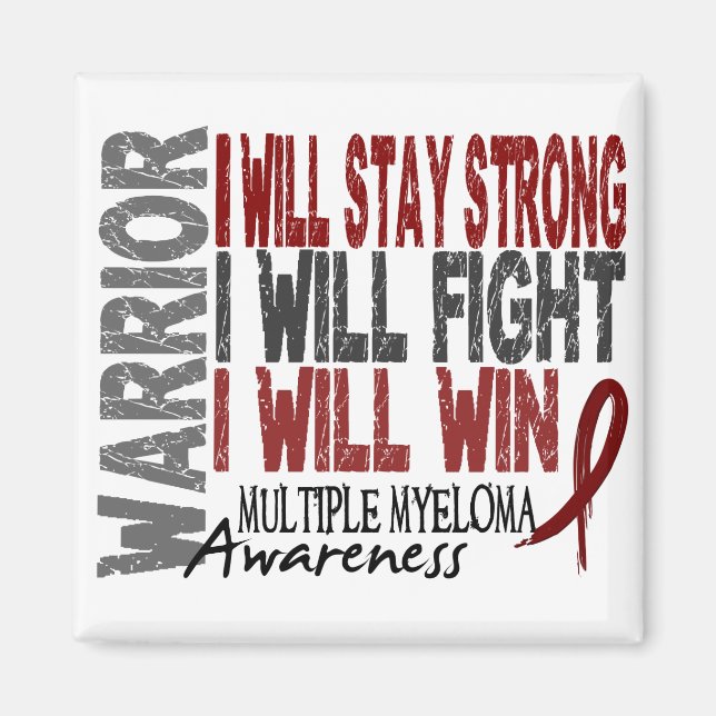 Multiple Myeloma Warrior Magnet (Front)