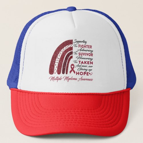 Multiple Myeloma Warrior Supporting Fighter Trucker Hat