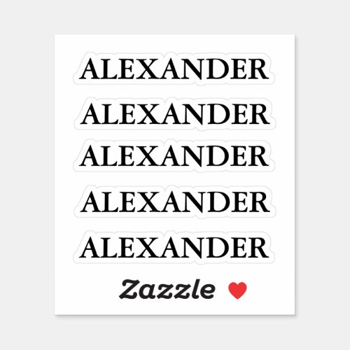 Multiple Name clear Back to School stickers